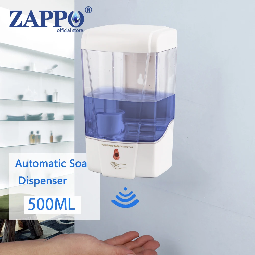 ZAPPO Automatic Soap Dispenser Touchless Sensor Hand Sanitizer Shampoo Detergent Dispenser Wall Mounted For Bathroom
ZAPPO Automatic Soap Dispenser Touchless Sensor Hand Sanitizer Shampoo Detergent Dispenser Wall Mounted For Bathroom