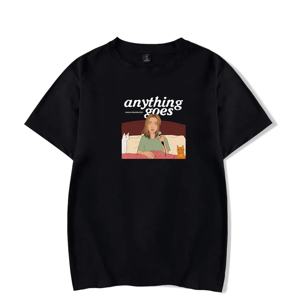 Emma Chamberlain Anything Goes Short Sleeve T Shirt Unisex Sport Pullover Outwear Harajuku Tops
Emma Chamberlain Anything Goes Short Sleeve T Shirt Unisex Sport Pullover Outwear Harajuku Tops