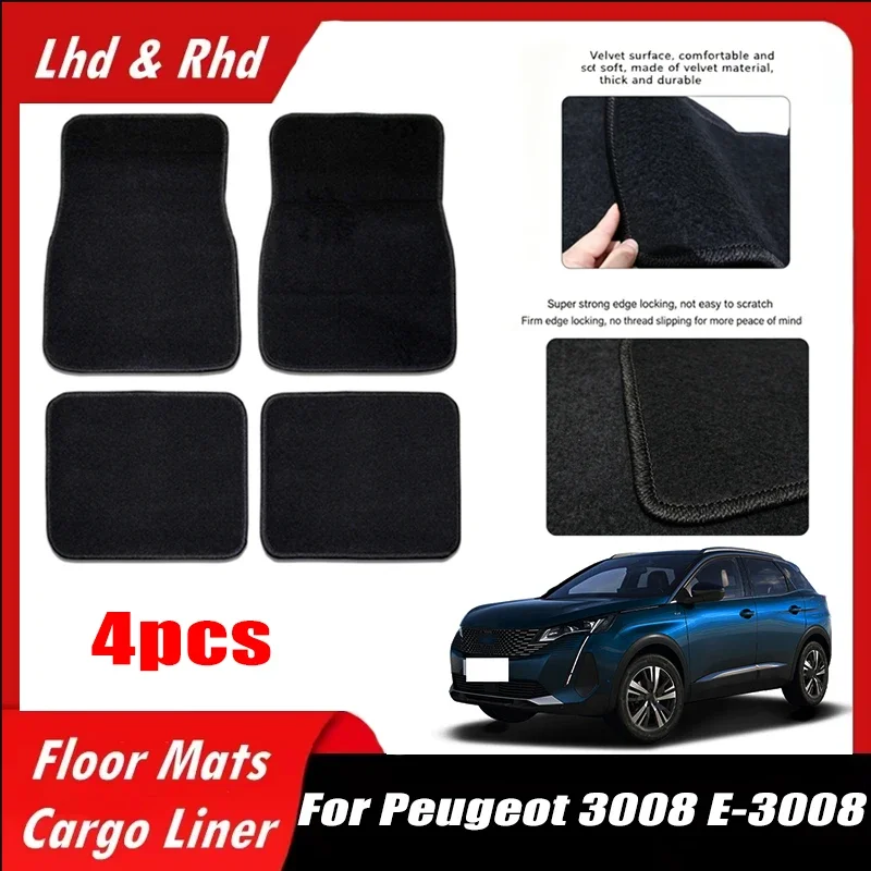 4pcs Car Floor Mats All-Weather Easy To Clean Durable Anti-Slip Interior Protection Floor Liners For Peugeot 3008 E-3008
4pcs Car Floor Mats All-Weather Easy To Clean Durable Anti-Slip Interior Protection Floor Liners For Peugeot 3008 E-3008