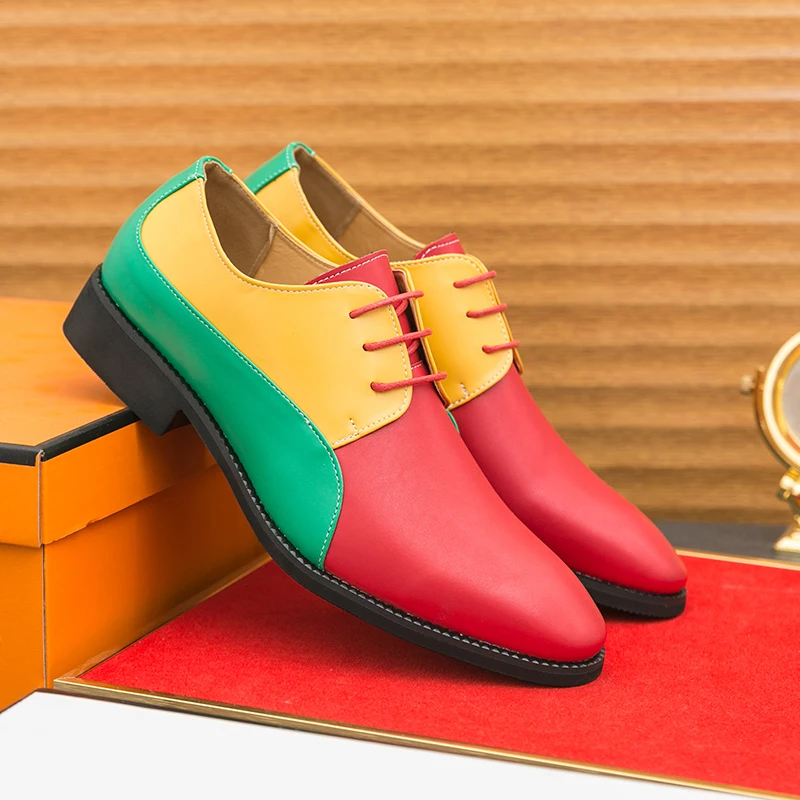Luxury Brand Colorful Low Heel Pointed Oxford Shoes for Men Wedding Loafers Classic Soft Soled Comfortable Business Casual Shoes
Luxury Brand Colorful Low Heel Pointed Oxford Shoes for Men Wedding Loafers Classic Soft Soled Comfortable Business Casual Shoes
