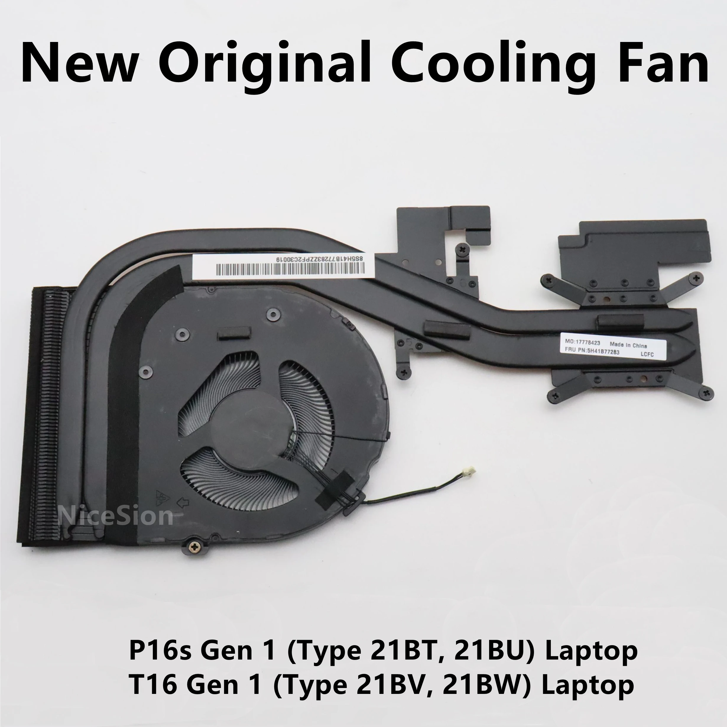 New Original For Laptop Lenovo Thinkpad T16 Gen1 P16s Gen1 CPU Cooling Fan Heatsink Cooler SWG FRU PN: 5H41B77280 5H41B77283
New Original For Laptop Lenovo Thinkpad T16 Gen1 P16s Gen1 CPU Cooling Fan Heatsink Cooler SWG FRU PN: 5H41B77280 5H41B77283