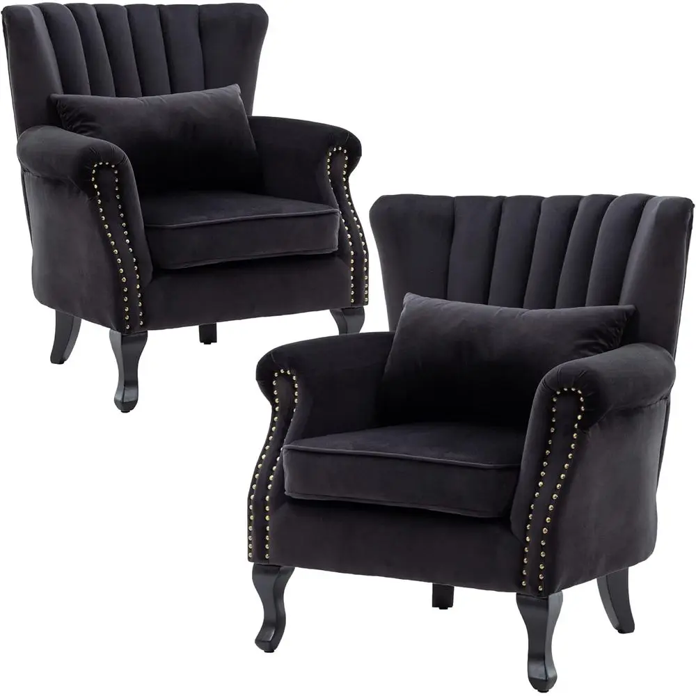 Accent Chairs Set o 2 with Arm Comy Velvet Living Room Chair -Century ern Wingback Side Chair Single Soa Couch or Bedroom Gt Roo
Accent Chairs Set o 2 with Arm Comy Velvet Living Room Chair -Century ern Wingback Side Chair Single Soa Couch or Bedroom Gt Roo
