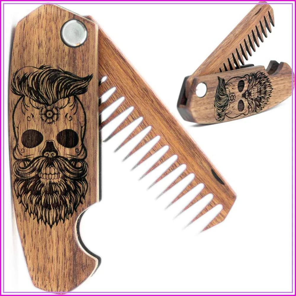 Folding Wooden Beard Comb for Men, Pocket Mustache Hair Comb, Walnut Comb with Engraving, Gifts for Him
Folding Wooden Beard Comb for Men, Pocket Mustache Hair Comb, Walnut Comb with Engraving, Gifts for Him