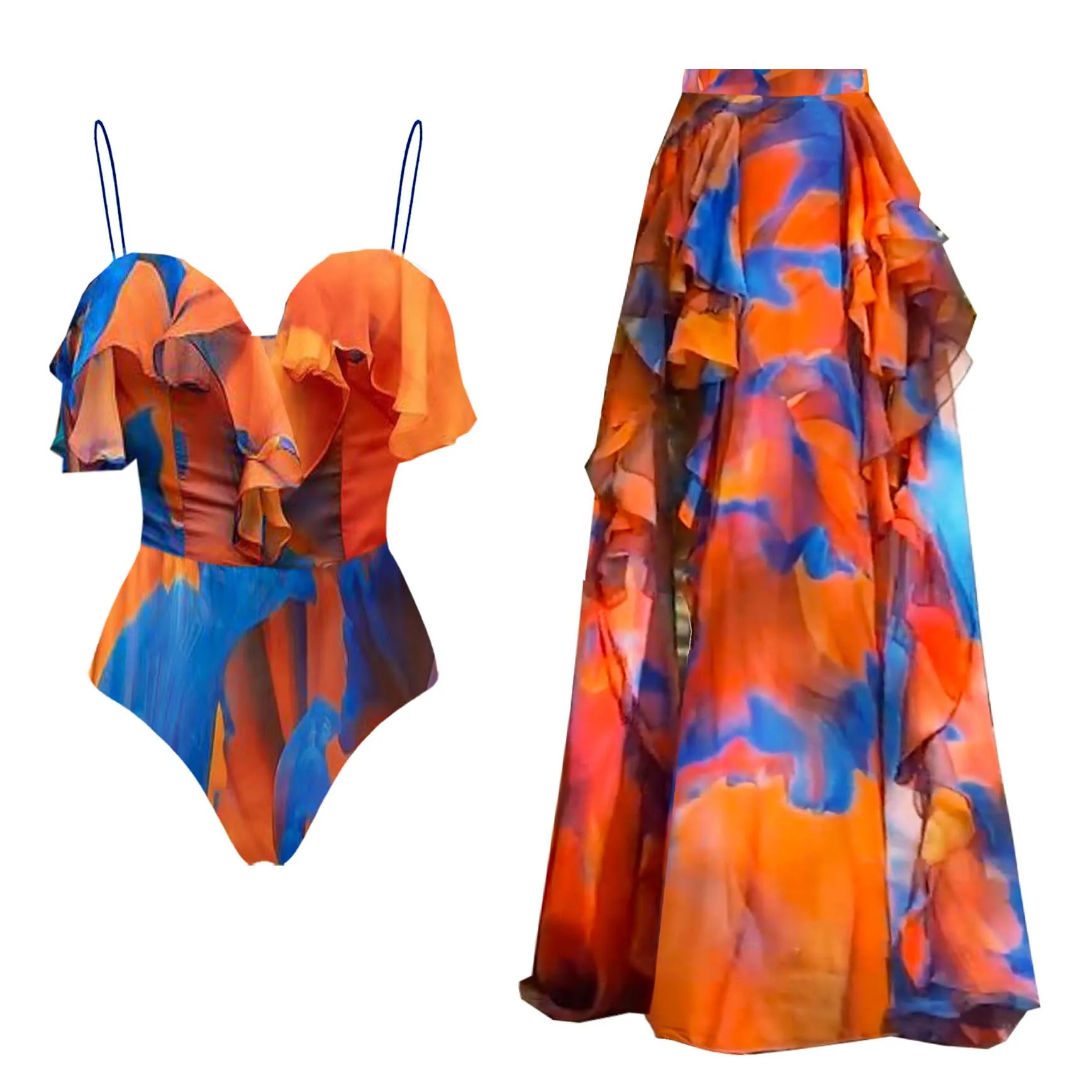 One Piece Swimsuit For Women European And American Swimwear Ruffle Leaf One-piece Swimsuit Beach Vacation Suit Women
One Piece Swimsuit For Women European And American Swimwear Ruffle Leaf One-piece Swimsuit Beach Vacation Suit Women