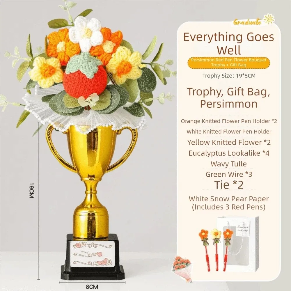Delicate Flower Adornment Graduation Season Ornament Refined Workmanship Trophy-Shaped Base Desktop Decor Elegant Appearance
Delicate Flower Adornment Graduation Season Ornament Refined Workmanship Trophy-Shaped Base Desktop Decor Elegant Appearance