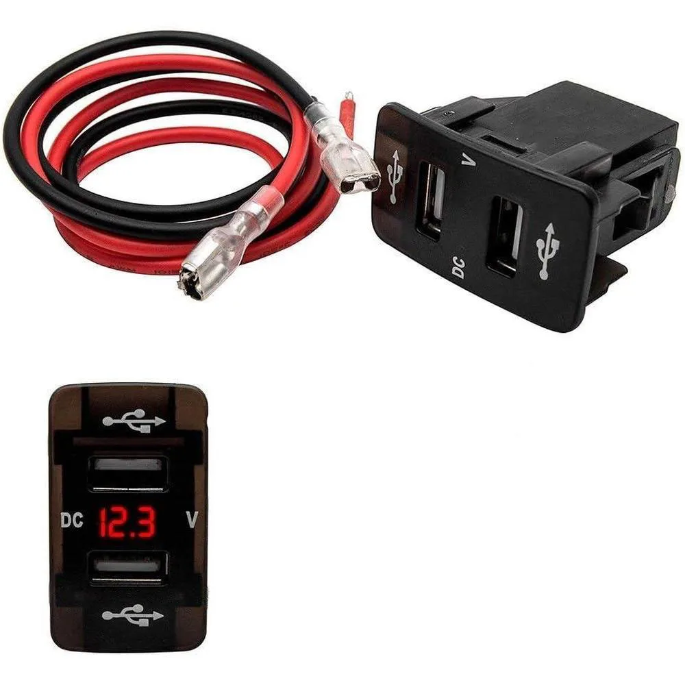 Dual Car Charger Blue Green Red light 12V DC 5V 3.1A for motorbikes cars boats ATVs UTVs campers caravans travel trailers
Dual Car Charger Blue Green Red light 12V DC 5V 3.1A for motorbikes cars boats ATVs UTVs campers caravans travel trailers