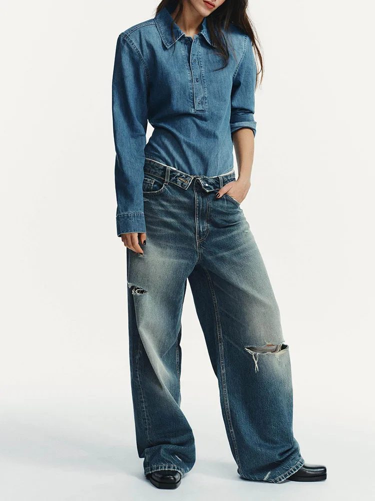 High-End ZA2026 Spring Winter New Mid-Waist Cuffed Jeans Long Pants Sle Ele Ladies' Traditional Chinese Costume Trousers
High-End ZA2026 Spring Winter New Mid-Waist Cuffed Jeans Long Pants Sle Ele Ladies' Traditional Chinese Costume Trousers