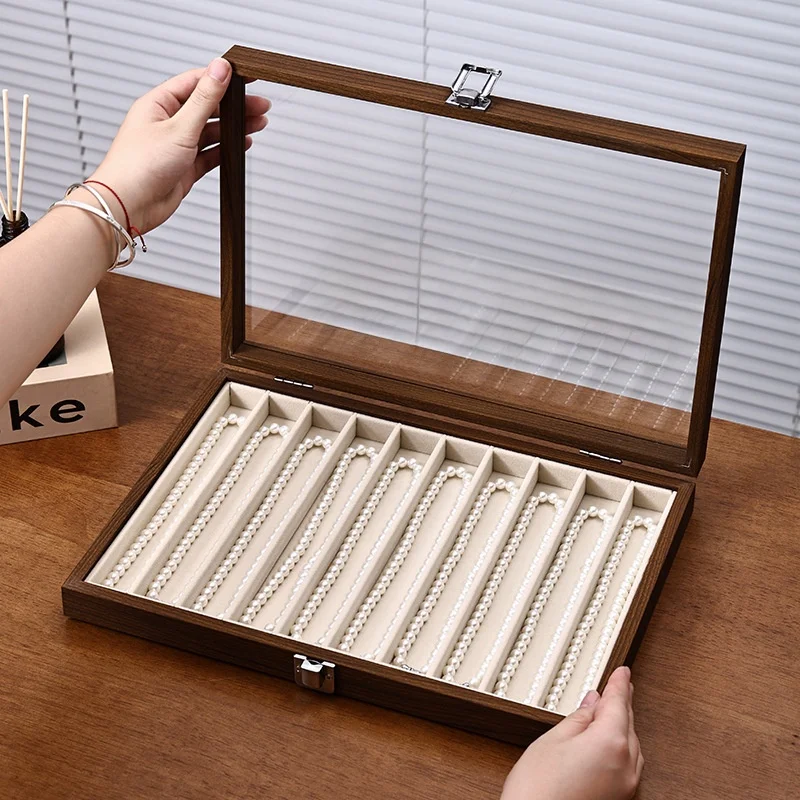 Walnut Colored Jewelry Box with Lid Bracelet Pearl Necklace Watch Storage Dustproof Moistureproof Hairpin Special Box
Walnut Colored Jewelry Box with Lid Bracelet Pearl Necklace Watch Storage Dustproof Moistureproof Hairpin Special Box