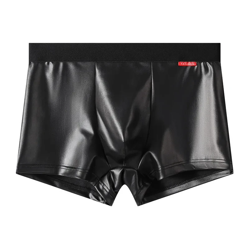 Stretch Imitation Leather Underwear Men's Sexy Slim Fit Boxer Shorts Korean Youth Bugle Pouch Undepant Comfortable Sports Trunk
Stretch Imitation Leather Underwear Men's Sexy Slim Fit Boxer Shorts Korean Youth Bugle Pouch Undepant Comfortable Sports Trunk