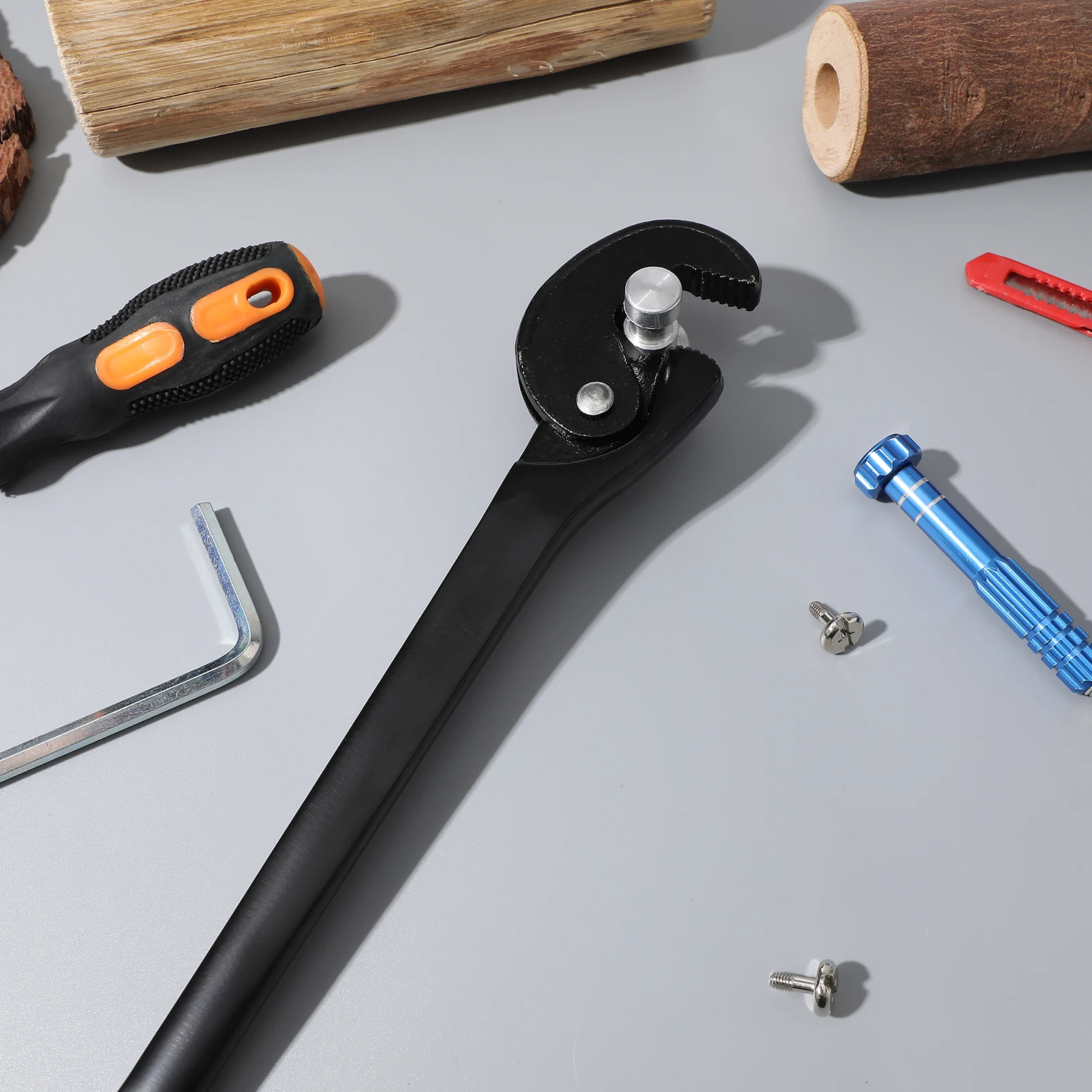 Multifunctional Wrench High- Universal Plumbing Tools Adjustable Hook Movable Head Thickened Tire 8~42mm Black
Multifunctional Wrench High- Universal Plumbing Tools Adjustable Hook Movable Head Thickened Tire 8~42mm Black