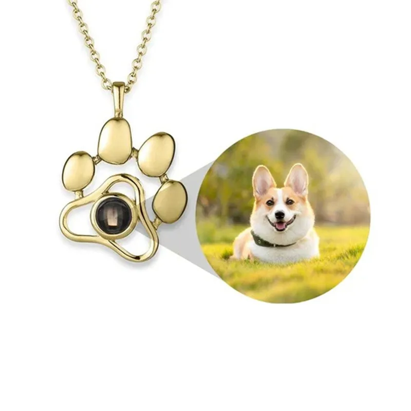Custom Projection Jewelry with Your Pet Paw Shaped Photo Family Memory Gift Dog Projection Necklace
Custom Projection Jewelry with Your Pet Paw Shaped Photo Family Memory Gift Dog Projection Necklace