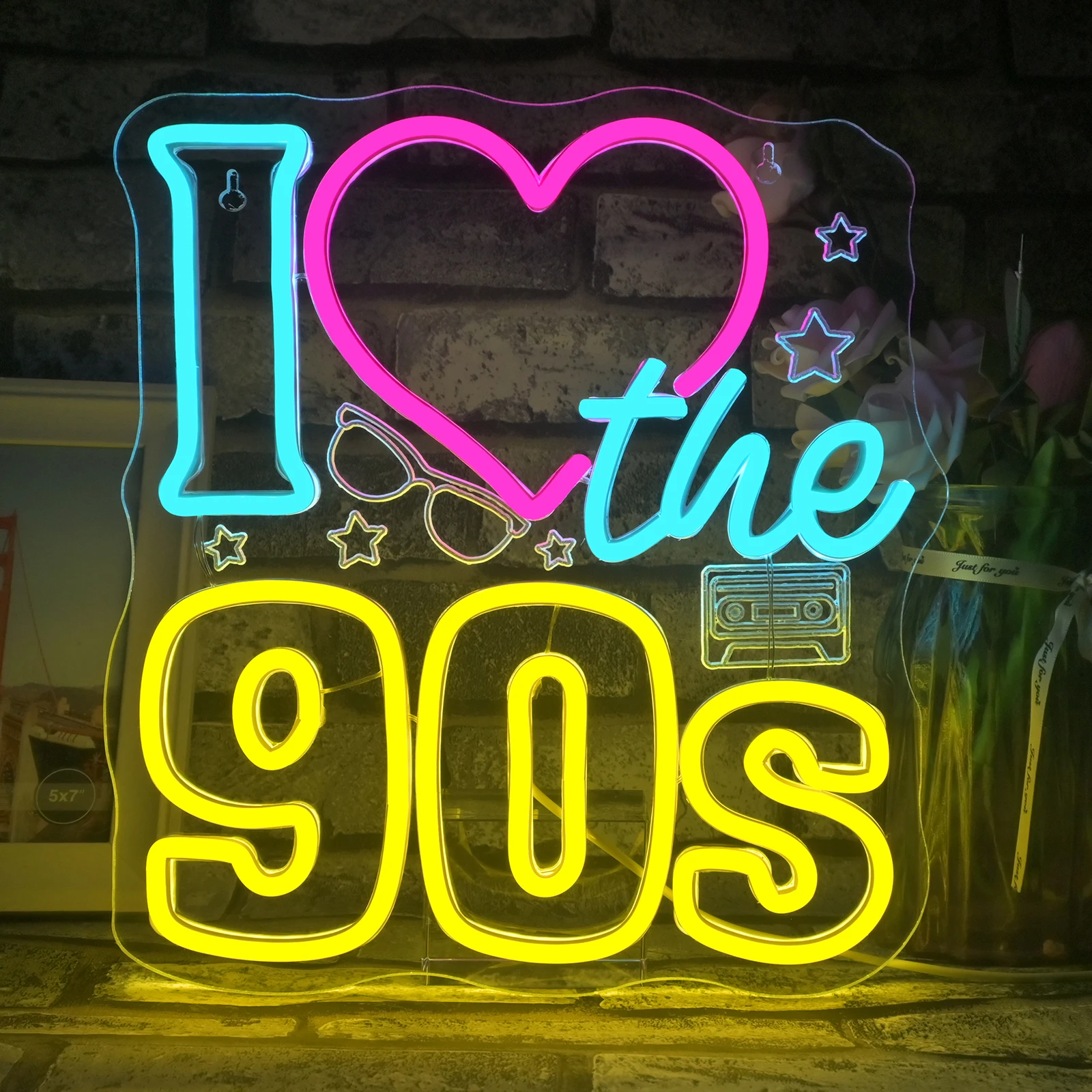 I Love the 90s Neon Signs custom for Wall art Decor Dimmable 5/12V USB Powered LED Colorful for Live House Party Club Game Room
I Love the 90s Neon Signs custom for Wall art Decor Dimmable 5/12V USB Powered LED Colorful for Live House Party Club Game Room