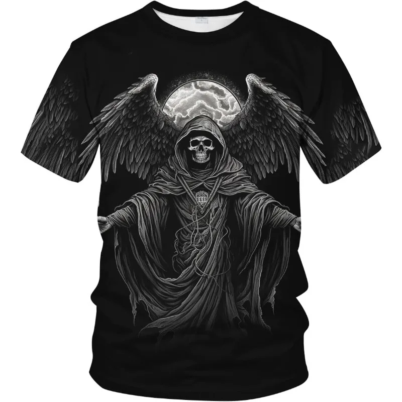 Gothic Angel Skeleton Wings Short Sleeve Men Dark Skull Tee Top Fashion Summer Trendy Street Oversized Funny T-Shirts Tees
Gothic Angel Skeleton Wings Short Sleeve Men Dark Skull Tee Top Fashion Summer Trendy Street Oversized Funny T-Shirts Tees