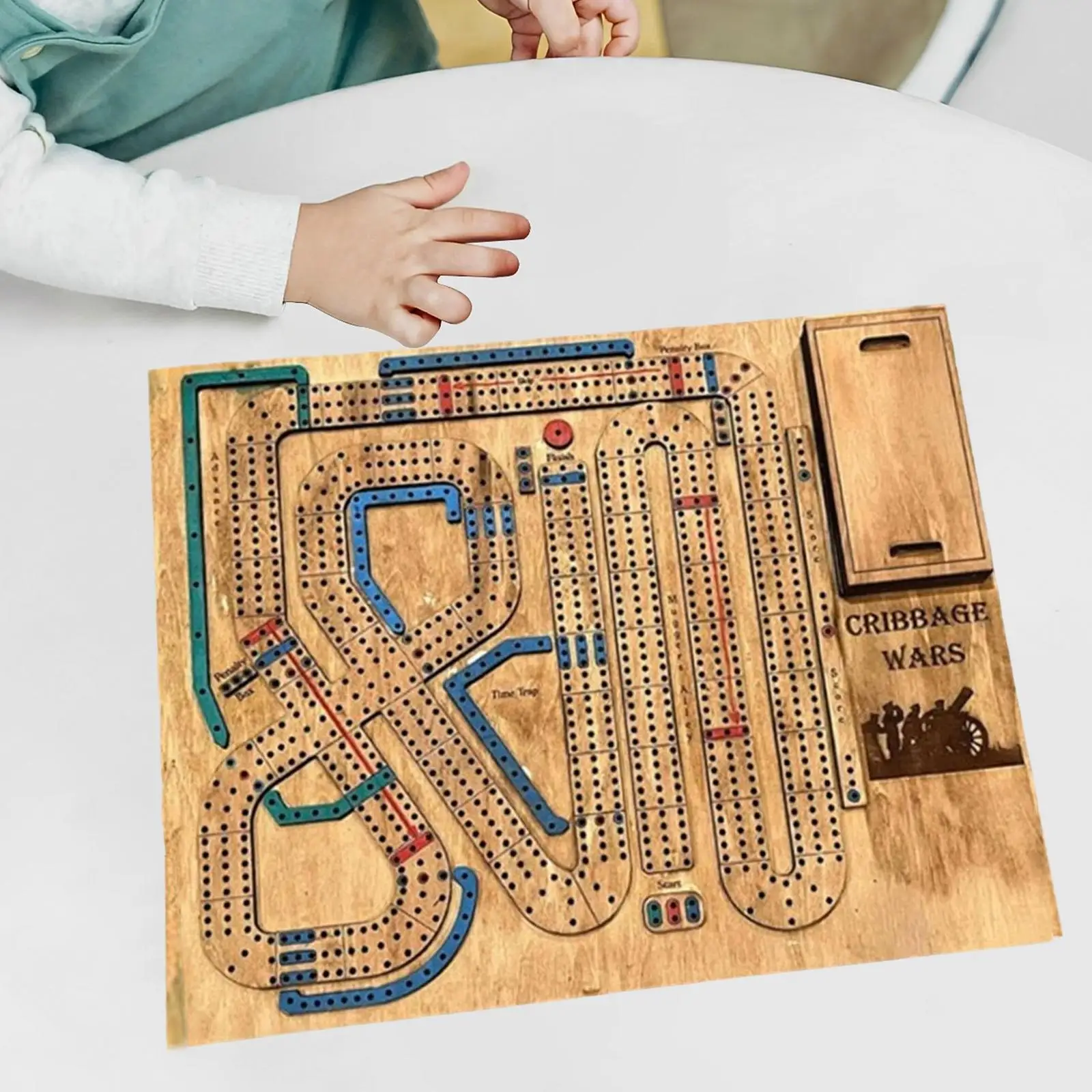 Multifunctional Cribbages Board Game Traditional Strategy Game Board with Pieces for Family Entertainment
Multifunctional Cribbages Board Game Traditional Strategy Game Board with Pieces for Family Entertainment