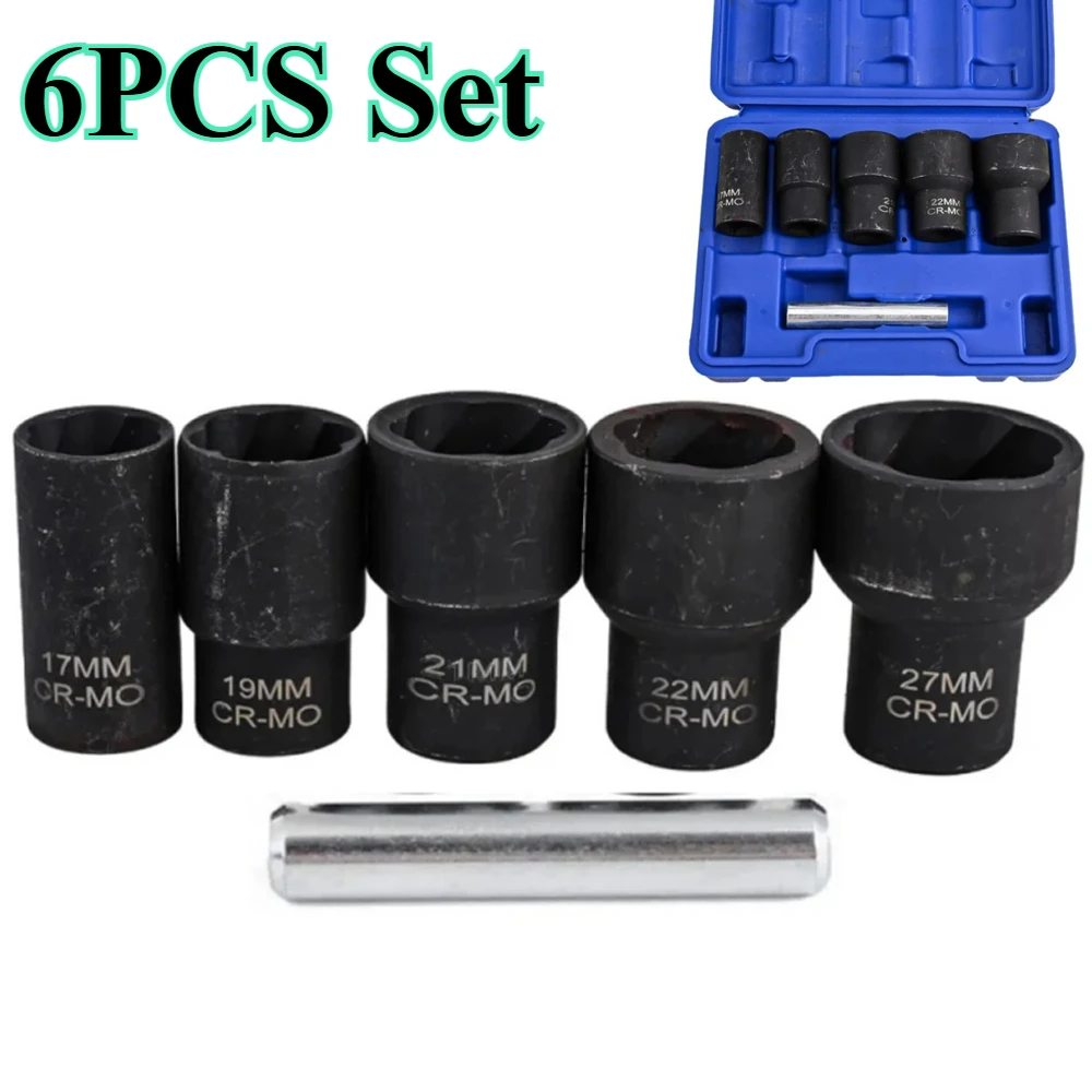 1/2Inch Drive Impact Bolt Nut Removal Extractor Socket Tool Set 17mm 19mm 21mm 22mm 27mm Twist Socket Set Lug Tool Locking Wheel
1/2Inch Drive Impact Bolt Nut Removal Extractor Socket Tool Set 17mm 19mm 21mm 22mm 27mm Twist Socket Set Lug Tool Locking Wheel