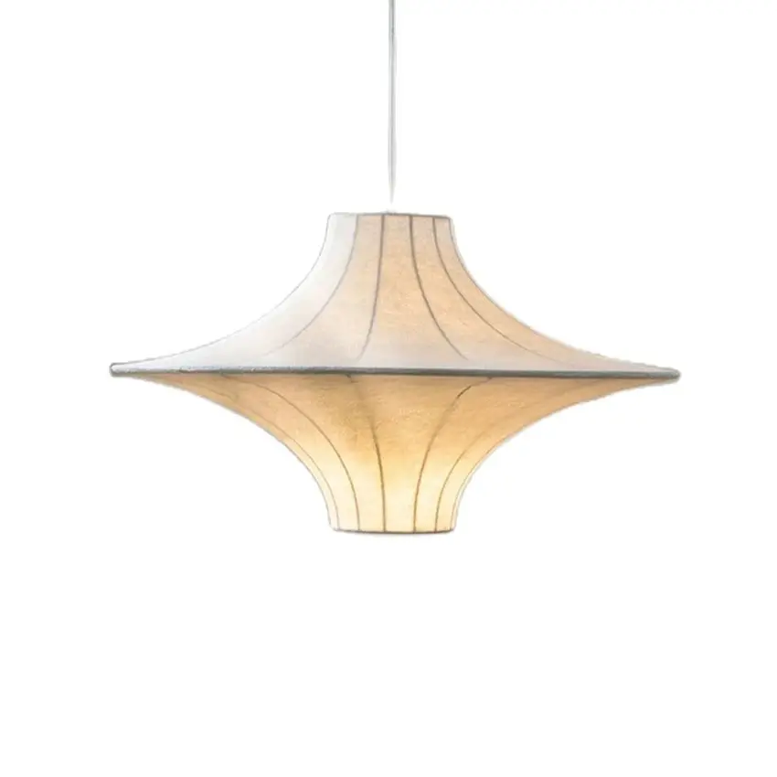 French cream cloth shape pendant lights living room bedroom lamp designer Japan wabi-sabi silk lantern dining room pendant light
French cream cloth shape pendant lights living room bedroom lamp designer Japan wabi-sabi silk lantern dining room pendant light