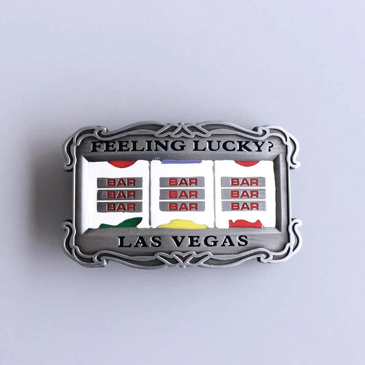 Vintage Enamel Las Vegas Slot Machine Lucky Belt Buckle BUCKLE-CS025
Vintage Enamel Las Vegas Slot Machine Lucky Belt Buckle BUCKLE-CS025