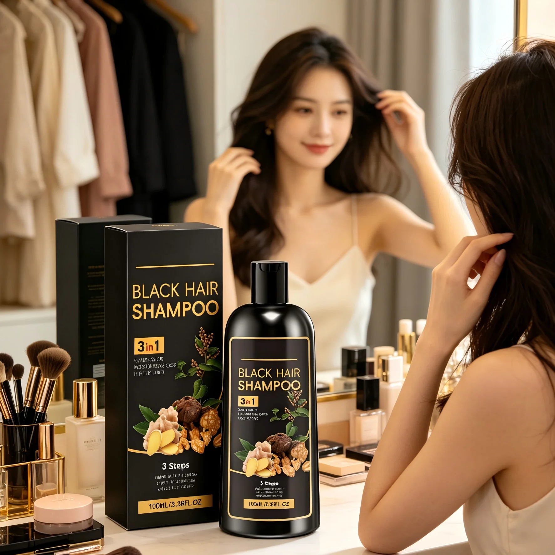 3 in 1 Hair Dye Shampoo Covers Gray Hair Strengthener Black Brown Natural Organic Ginger Lasting Coloring Shampoo for Hair Care
3 in 1 Hair Dye Shampoo Covers Gray Hair Strengthener Black Brown Natural Organic Ginger Lasting Coloring Shampoo for Hair Care