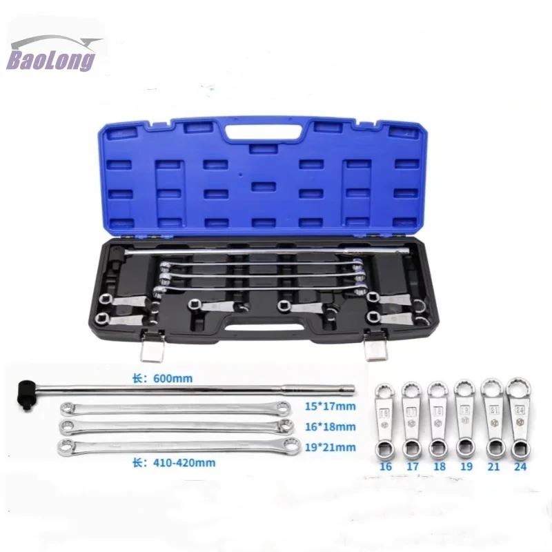 10pcs Engine Motor Mounting Socket Rear Camber Adjustment Wrench 16mm 17mm 18mm 19mm 21mm 24mm with 24" Breaker Bar
10pcs Engine Motor Mounting Socket Rear Camber Adjustment Wrench 16mm 17mm 18mm 19mm 21mm 24mm with 24" Breaker Bar