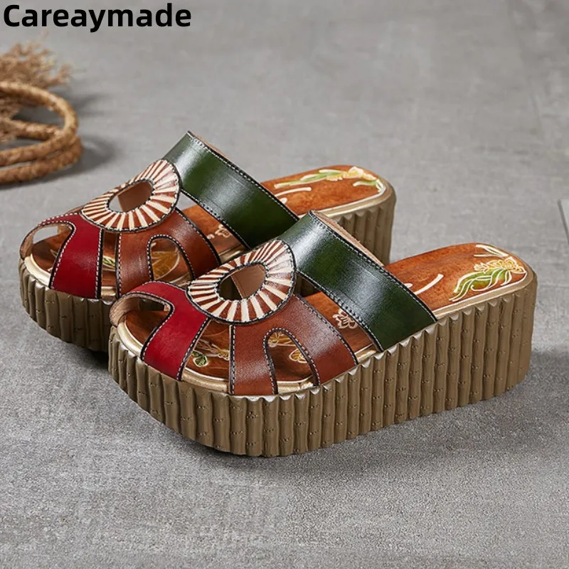 Careaymade-Ethnic style Head layer cowhide pure handmade Carved the retro art mori girl shoes,Women's fashion casual slippers
Careaymade-Ethnic style Head layer cowhide pure handmade Carved the retro art mori girl shoes,Women's fashion casual slippers