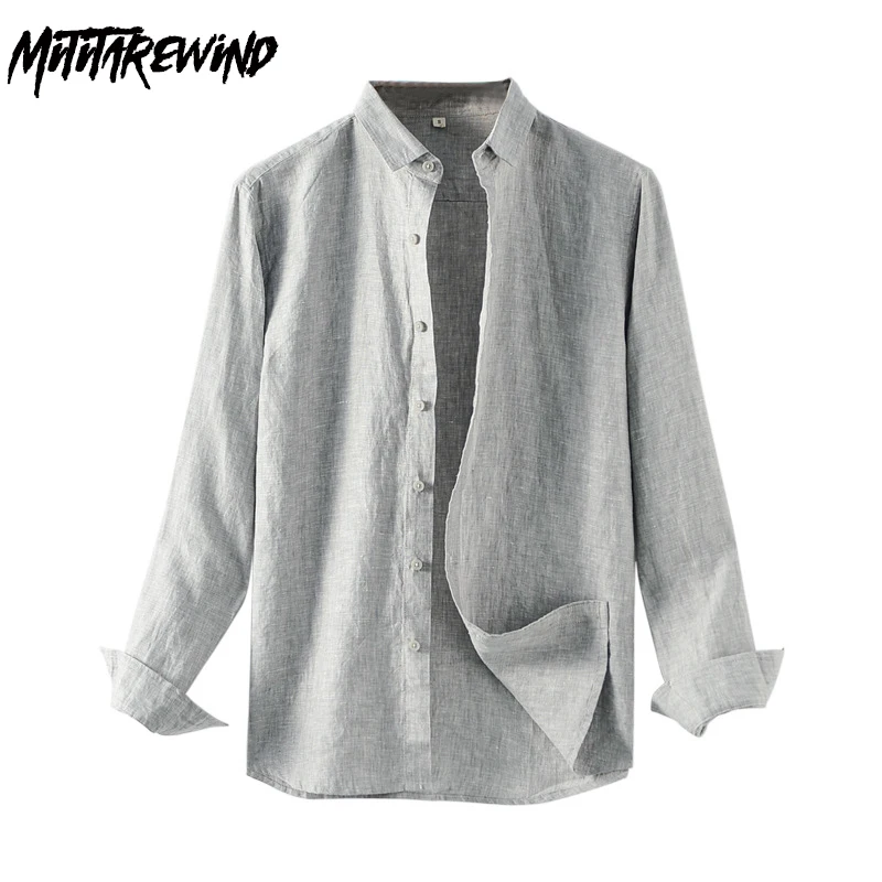 Breathable Pure Linen Shirts for Men Summer Beach Male Top Harajuku Lapel Solid Mens Long Sleeve Shirt Daily Casual Loose Shirts
Breathable Pure Linen Shirts for Men Summer Beach Male Top Harajuku Lapel Solid Mens Long Sleeve Shirt Daily Casual Loose Shirts