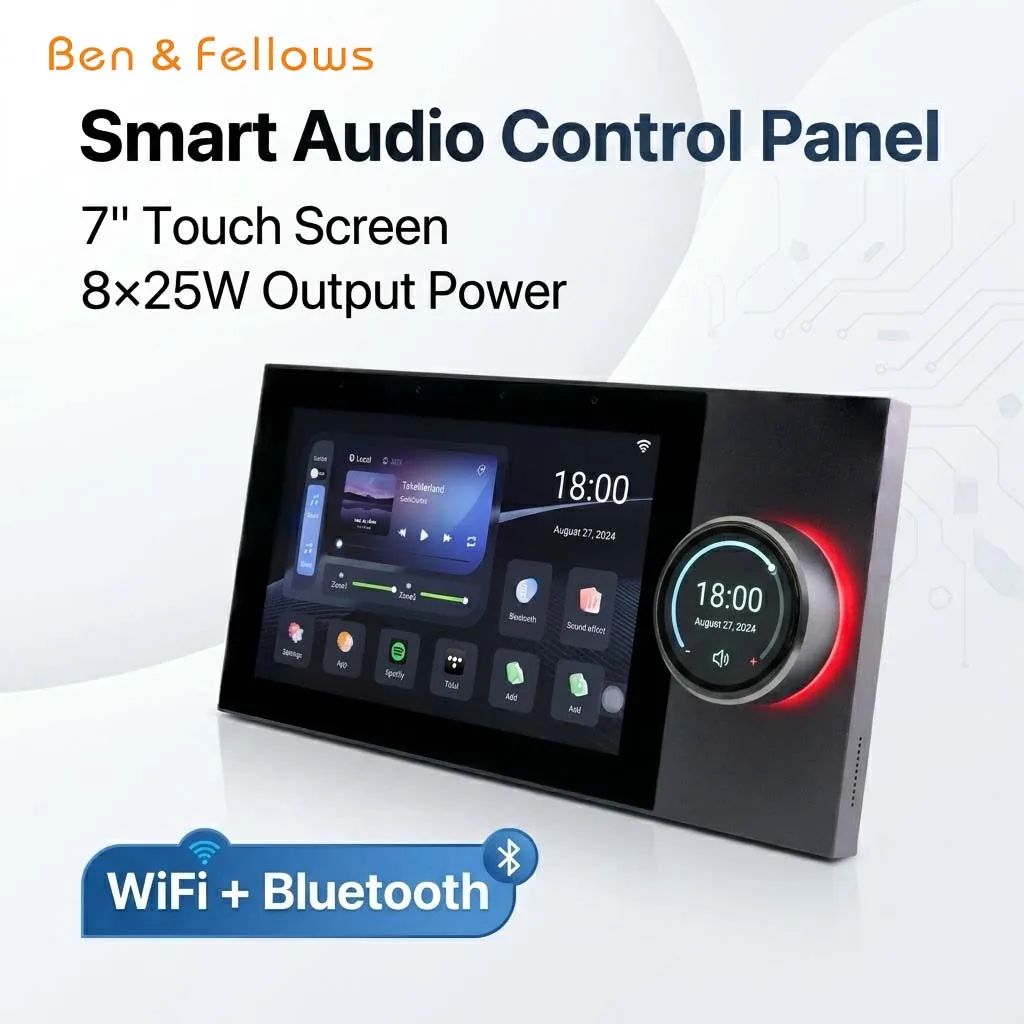 Tuya Smart Home Wall Amplifier 7 Inch Touch Screen Bluetooth WiFi Audio Control Panel Android 11 8x25W Dual Zone
Tuya Smart Home Wall Amplifier 7 Inch Touch Screen Bluetooth WiFi Audio Control Panel Android 11 8x25W Dual Zone