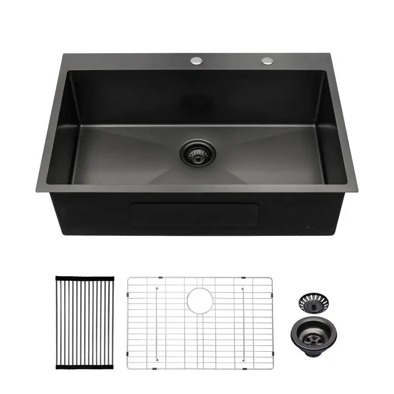 33"x22"x10" Drop-in Single Bowl SS Kitchen Sink - Durable, Stylish, and Easy to Install for Modern Kitchens
33"x22"x10" Drop-in Single Bowl SS Kitchen Sink - Durable, Stylish, and Easy to Install for Modern Kitchens