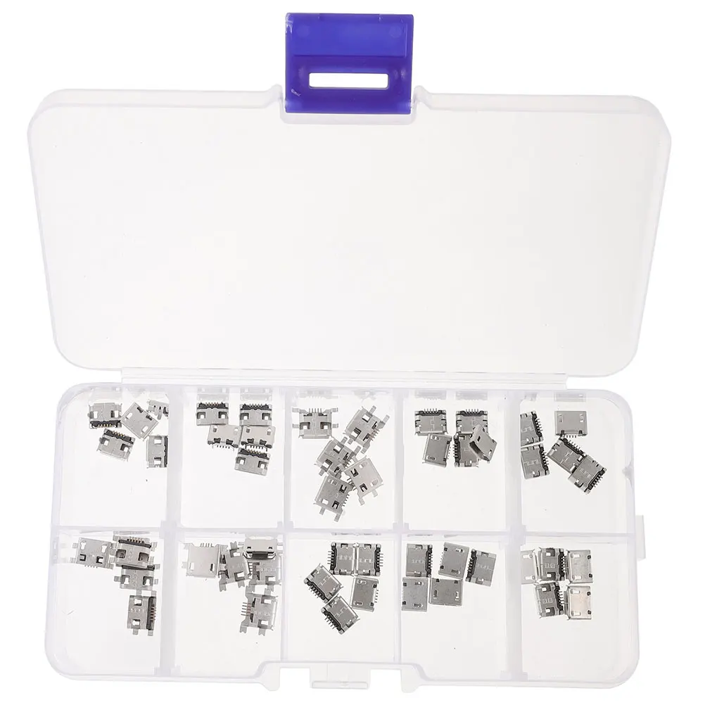 100pcs Micro Female Socket Kit 5-Pin Jack Replacement Adapter For Phone Charging Repair Soldering Usb Replacement Electronic
100pcs Micro Female Socket Kit 5-Pin Jack Replacement Adapter For Phone Charging Repair Soldering Usb Replacement Electronic