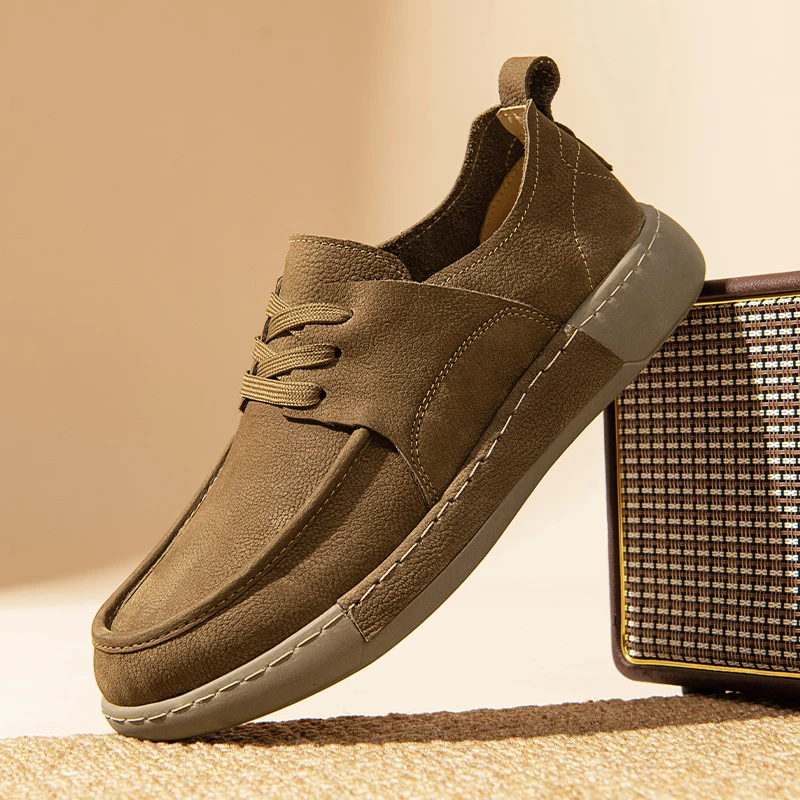 Retro New Men's Suede Leather Shoes Soft Sole Comfortable High-quality Handmade Sole Men's Oxford Shoes Khaki Driving Shoes
Retro New Men's Suede Leather Shoes Soft Sole Comfortable High-quality Handmade Sole Men's Oxford Shoes Khaki Driving Shoes