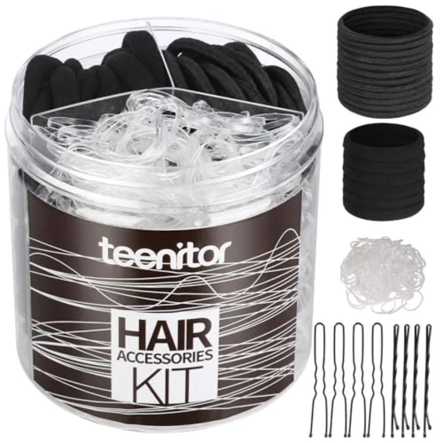 Hair Accessories Kit for Woman Girls 500pcs Elastic Hair Bands 30pcs Ponytail Holders, Black Seamless Thick Hair Bands, 40pcs B
Hair Accessories Kit for Woman Girls 500pcs Elastic Hair Bands 30pcs Ponytail Holders, Black Seamless Thick Hair Bands, 40pcs B