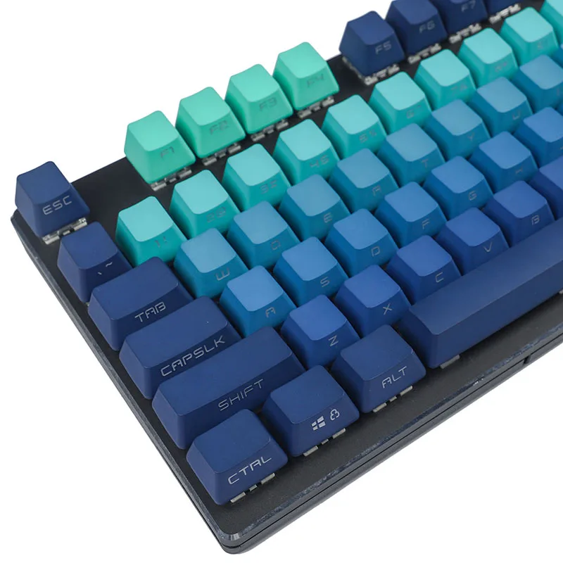OEM height side engraved pbt two-color transparent yellow orange, blue-green purple gradual change cherry8.0 side transparent pe
OEM height side engraved pbt two-color transparent yellow orange, blue-green purple gradual change cherry8.0 side transparent pe