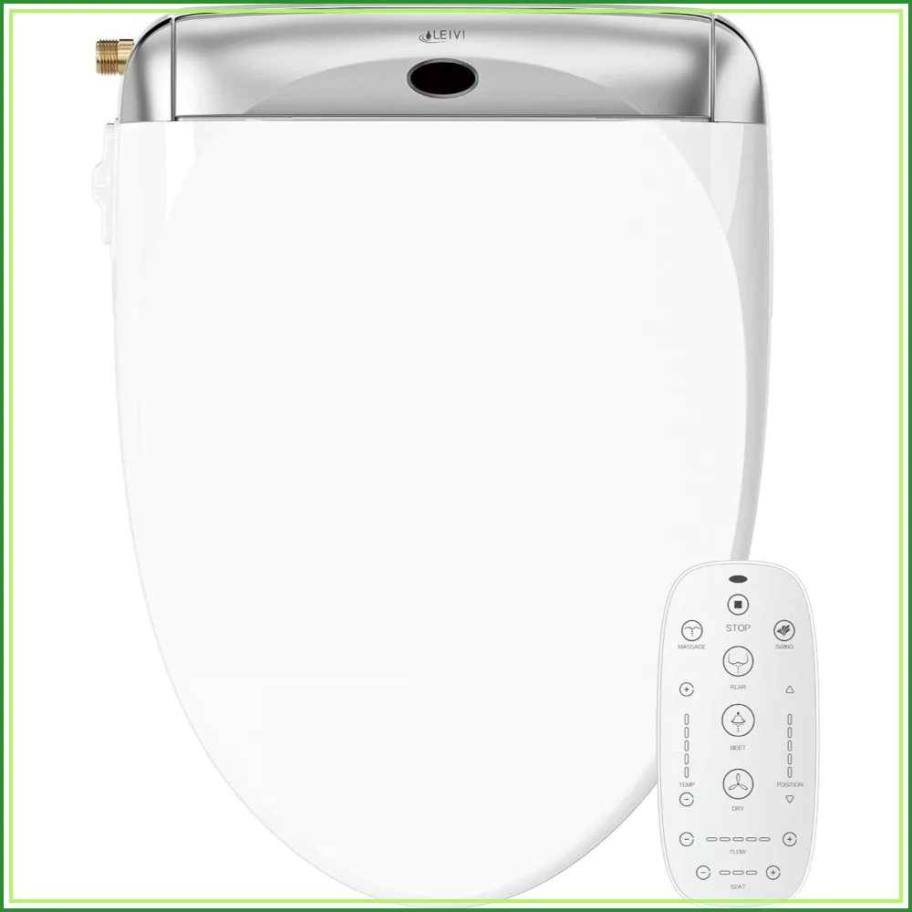 Electric Bidet Toilet Seat with Remote & Side Panel, Heated Seat, Warm Water, Air Dryer, LED Nightlight, Elongated
Electric Bidet Toilet Seat with Remote & Side Panel, Heated Seat, Warm Water, Air Dryer, LED Nightlight, Elongated