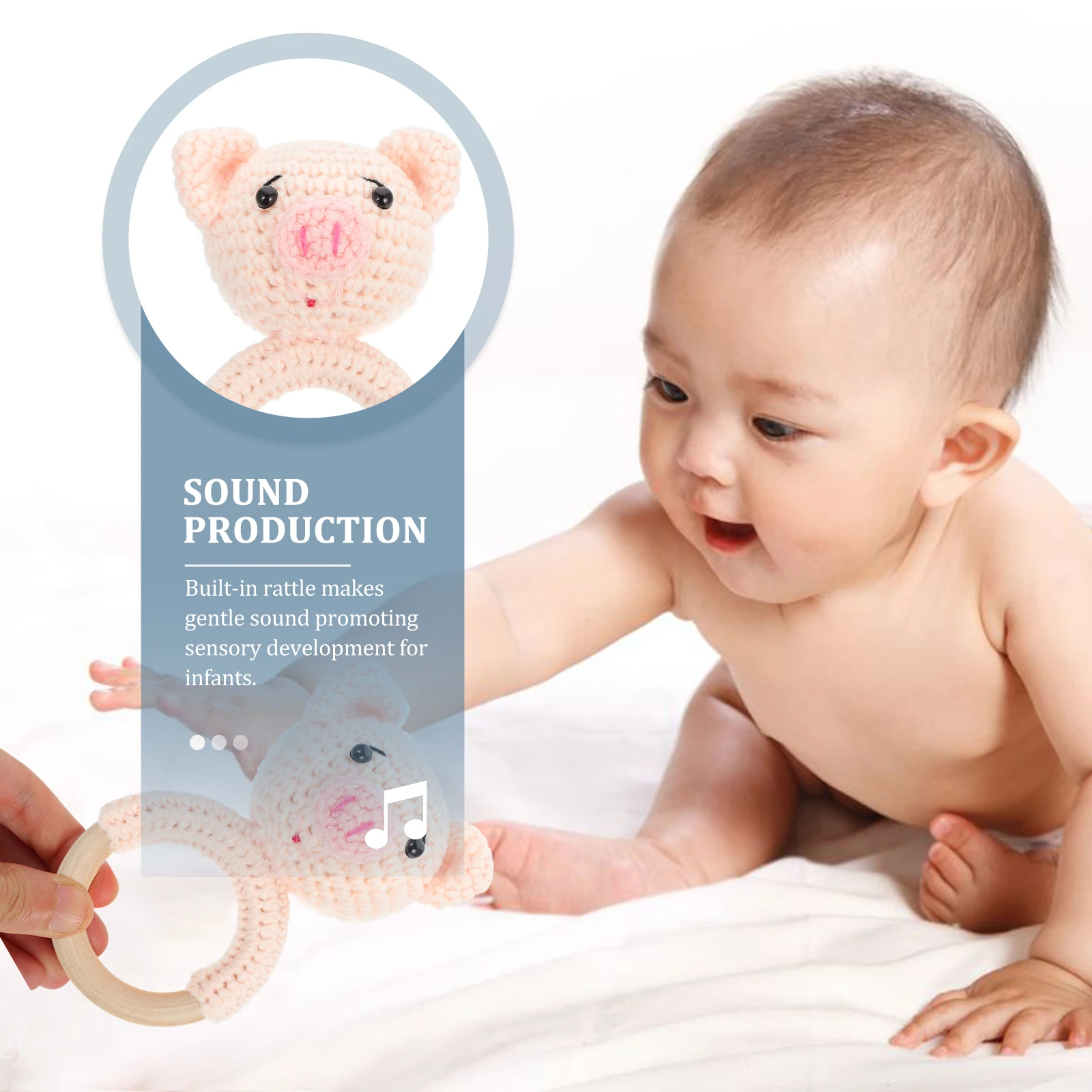 Pig Shaker Grasp Shake Ring H Grasp Shake H Toys Soothing Molar Bedtime Infant Toys
Pig Shaker Grasp Shake Ring H Grasp Shake H Toys Soothing Molar Bedtime Infant Toys