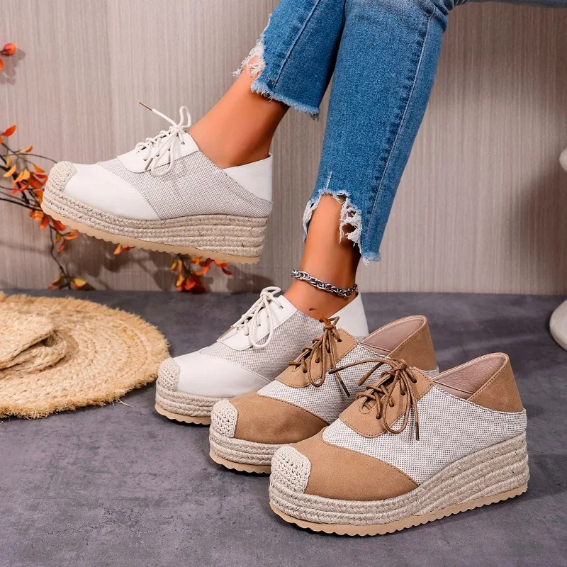 2025 New Thick-Soled Fisherman's Flats Shoes Wedge Heels Two-Wear Half Slippers Versatile Straw-Soled Platform Shoes
2025 New Thick-Soled Fisherman's Flats Shoes Wedge Heels Two-Wear Half Slippers Versatile Straw-Soled Platform Shoes