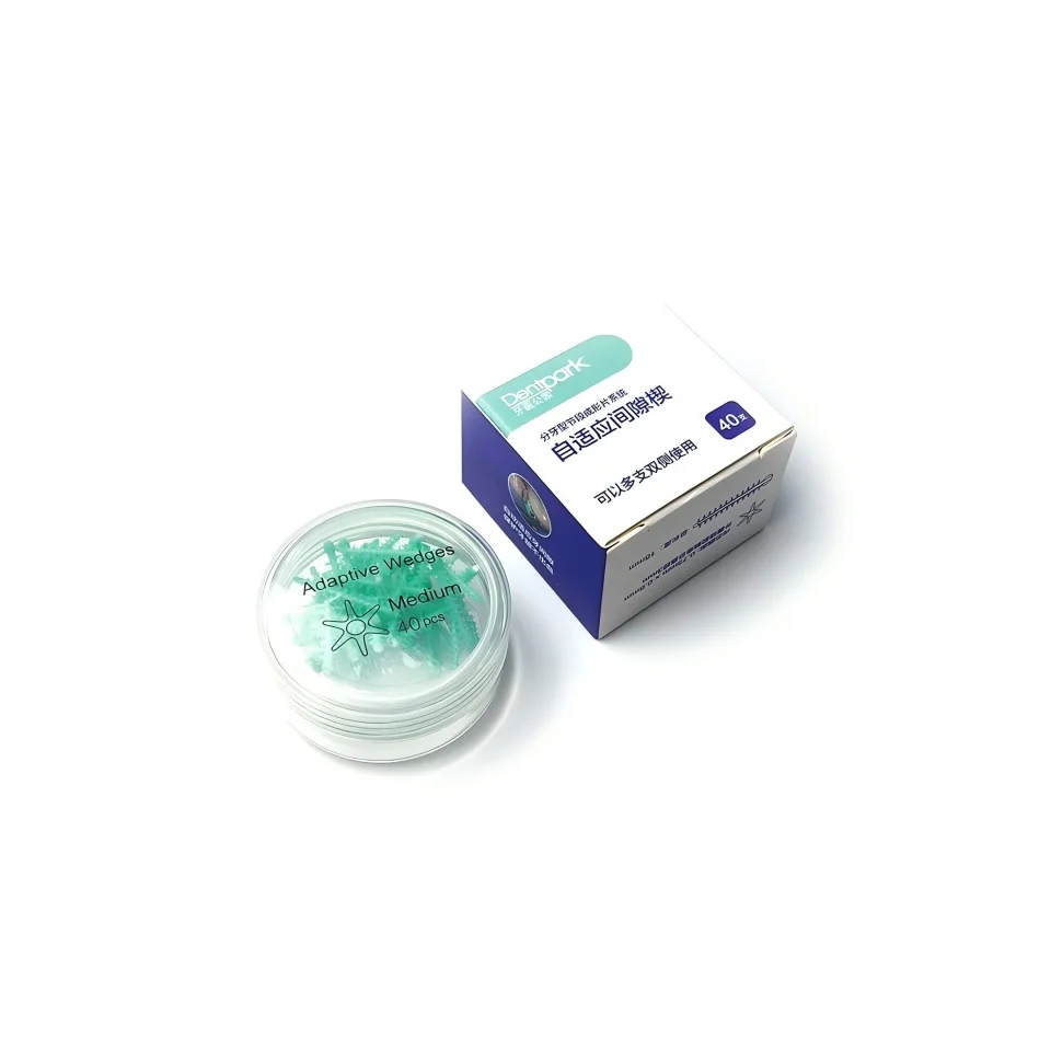 Anatomical Fit Green Medium Dental Wedges Self-Adaptive Silicone Interdental Matrix System for Dentist Clinical Use 40Pcs
Anatomical Fit Green Medium Dental Wedges Self-Adaptive Silicone Interdental Matrix System for Dentist Clinical Use 40Pcs