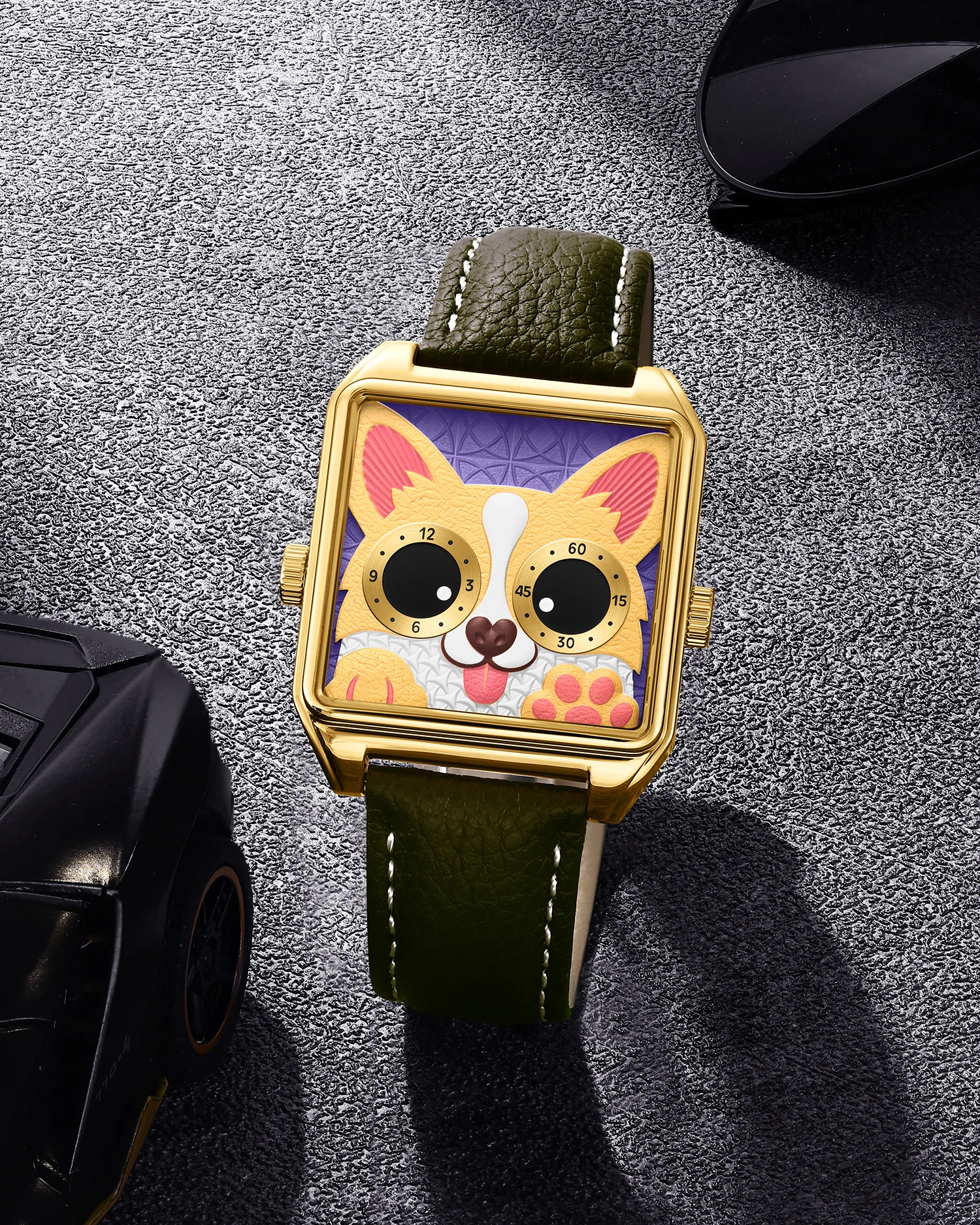 2025 new innovative interesting three-dimensional relief surface cute big eyes corgi men's quartz wristwatch waterproof clock
2025 new innovative interesting three-dimensional relief surface cute big eyes corgi men's quartz wristwatch waterproof clock