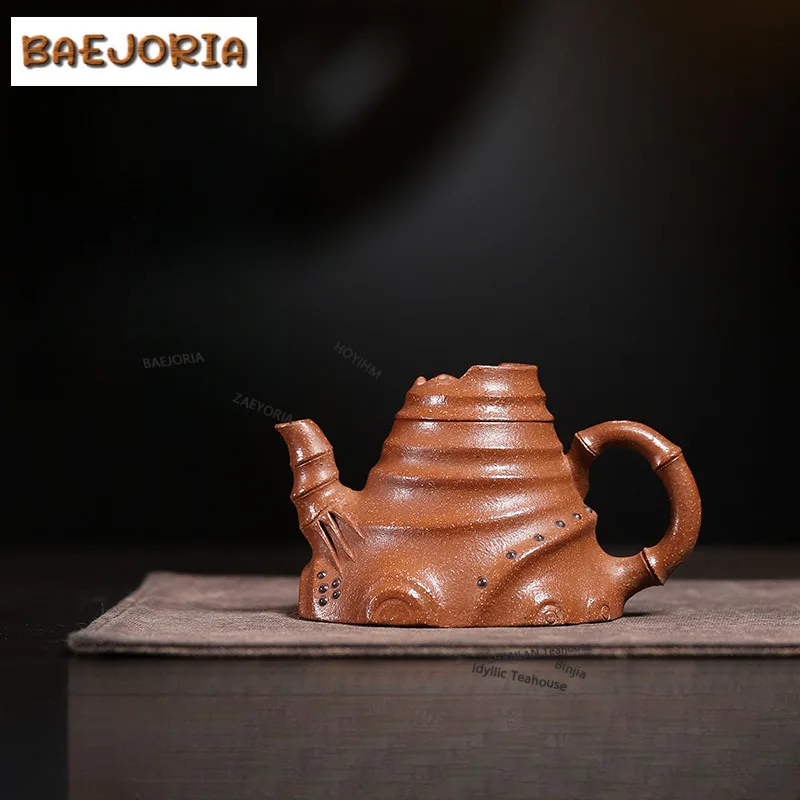 130ml Ancient Yixing Purple Clay Teapots Handmade Rising Steadily Pot Raw Ore Gold Section Mud Kettle Chinese Zisha Tea Set Cafe
130ml Ancient Yixing Purple Clay Teapots Handmade Rising Steadily Pot Raw Ore Gold Section Mud Kettle Chinese Zisha Tea Set Cafe