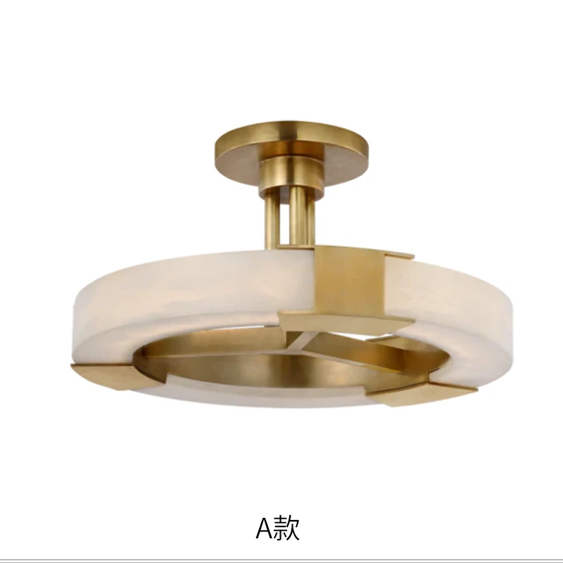 Simple atmosphere living room Chinese style round new Chinese style all copper master bedroom dining room study marble lamp half
Simple atmosphere living room Chinese style round new Chinese style all copper master bedroom dining room study marble lamp half