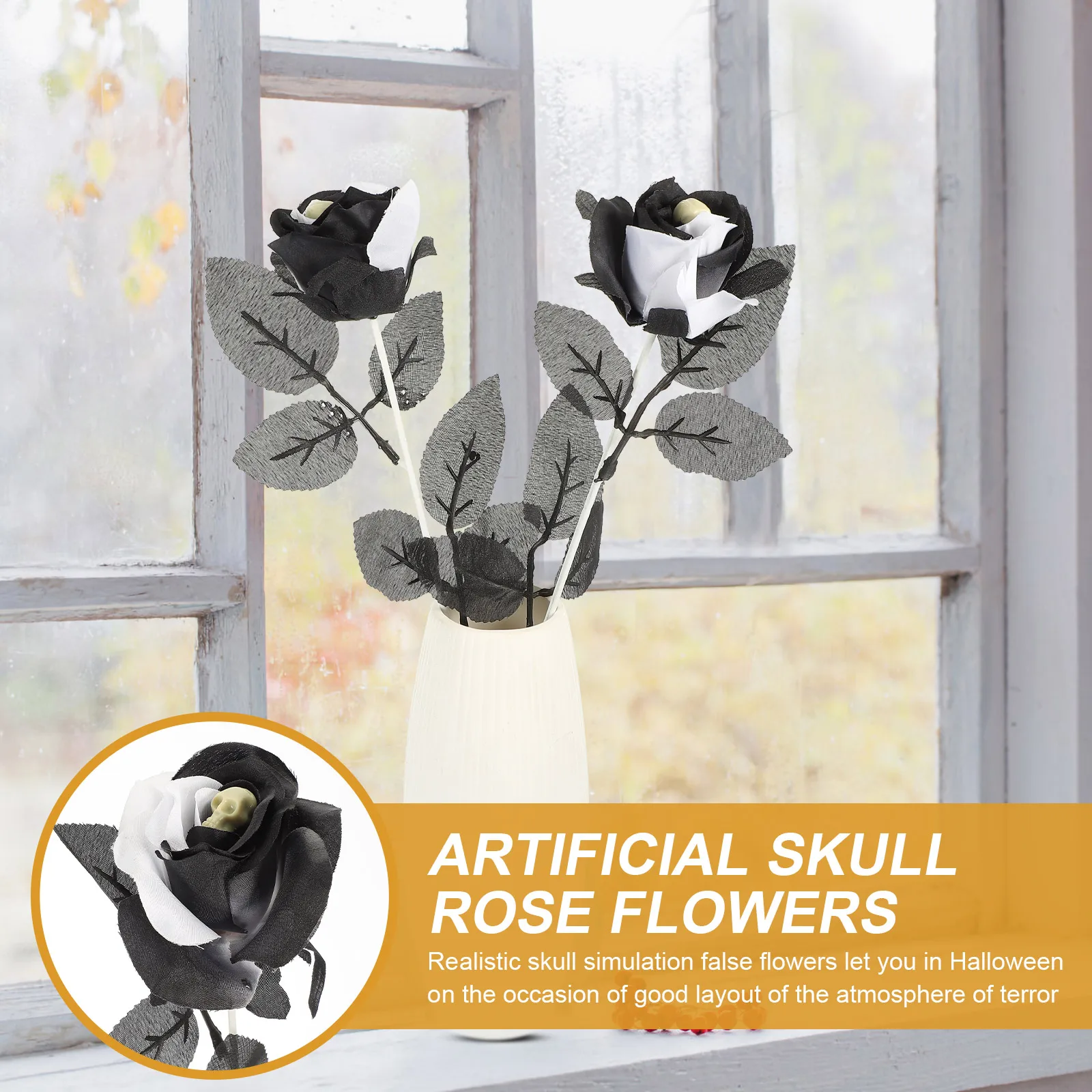10 Pcs Skullhead Rose Halloween Fake Roses Artificial Skull Rose Decor for Party Haunted House Decoration Ghost Event Home Faux
10 Pcs Skullhead Rose Halloween Fake Roses Artificial Skull Rose Decor for Party Haunted House Decoration Ghost Event Home Faux