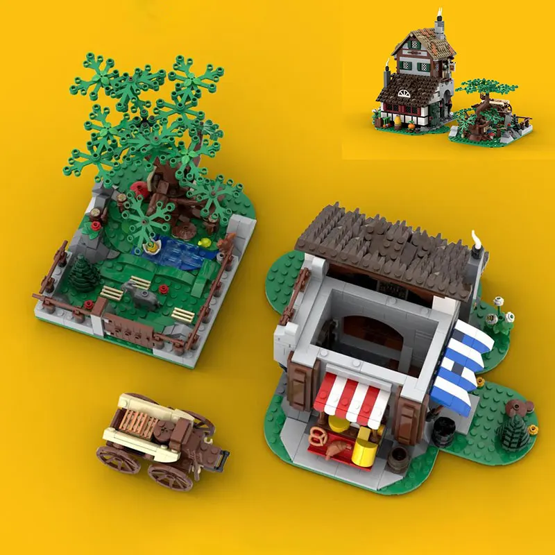 Spot MOC-211983 Castle 172923 Center Bridge Small Particle Assembly Building Blocks Building Model 193841 Cheese Shop
Spot MOC-211983 Castle 172923 Center Bridge Small Particle Assembly Building Blocks Building Model 193841 Cheese Shop