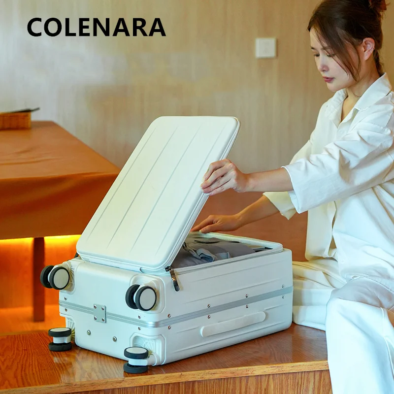 COLENARA Carry-on Travel Luggage 20 Inch Front Opening Boarding Case 24" Laptop Trolley Case Women's ABS+PC Cabin Suitcase 
COLENARA Carry-on Travel Luggage 20 Inch Front Opening Boarding Case 24" Laptop Trolley Case Women's ABS+PC Cabin Suitcase