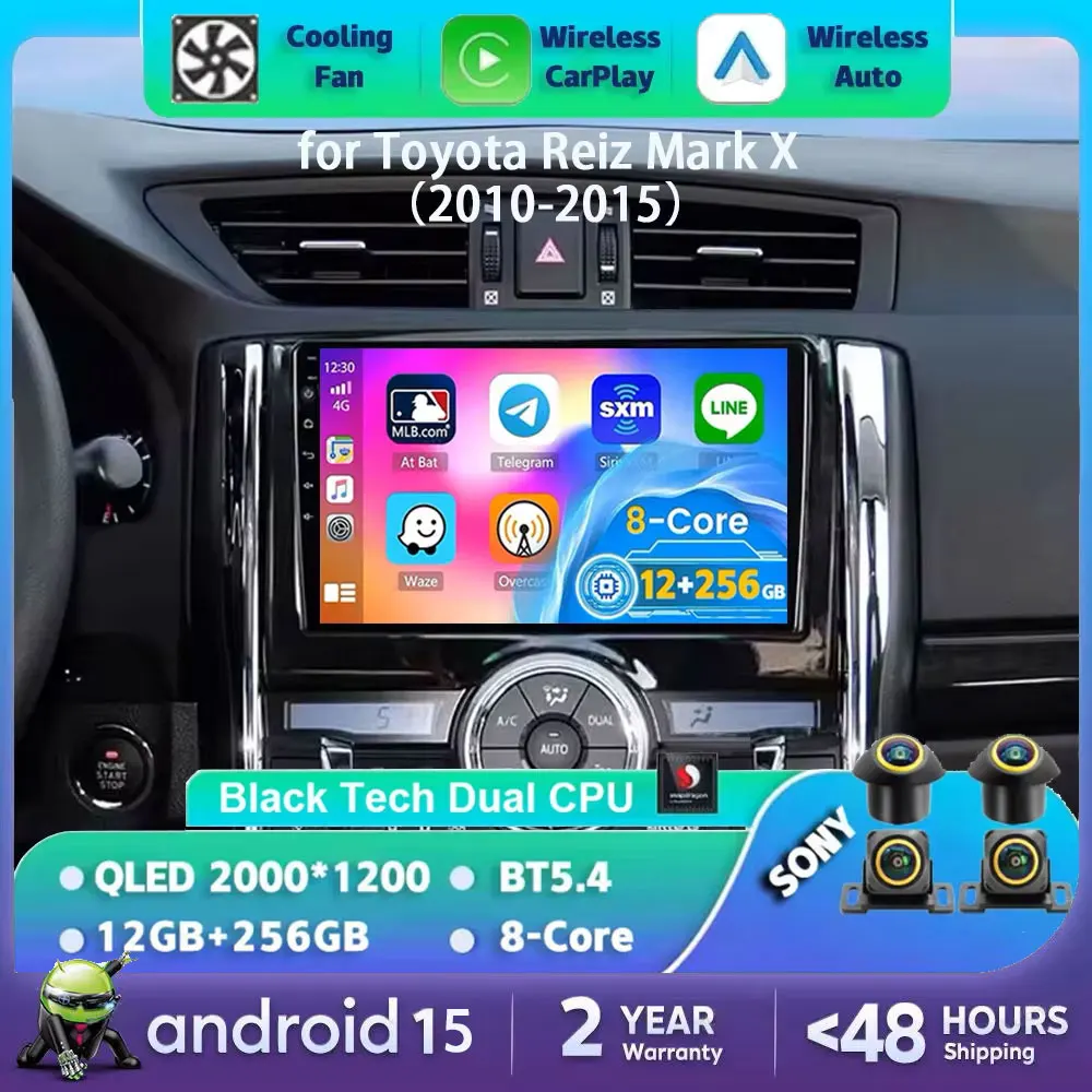 Android 15 Car Radio GPS For TOYOTA REIZ MarkX 2010 2011-2015 Carplay AutoNavigation DsP Head Unit Video Player 2 Din Stereo
Android 15 Car Radio GPS For TOYOTA REIZ MarkX 2010 2011-2015 Carplay AutoNavigation DsP Head Unit Video Player 2 Din Stereo