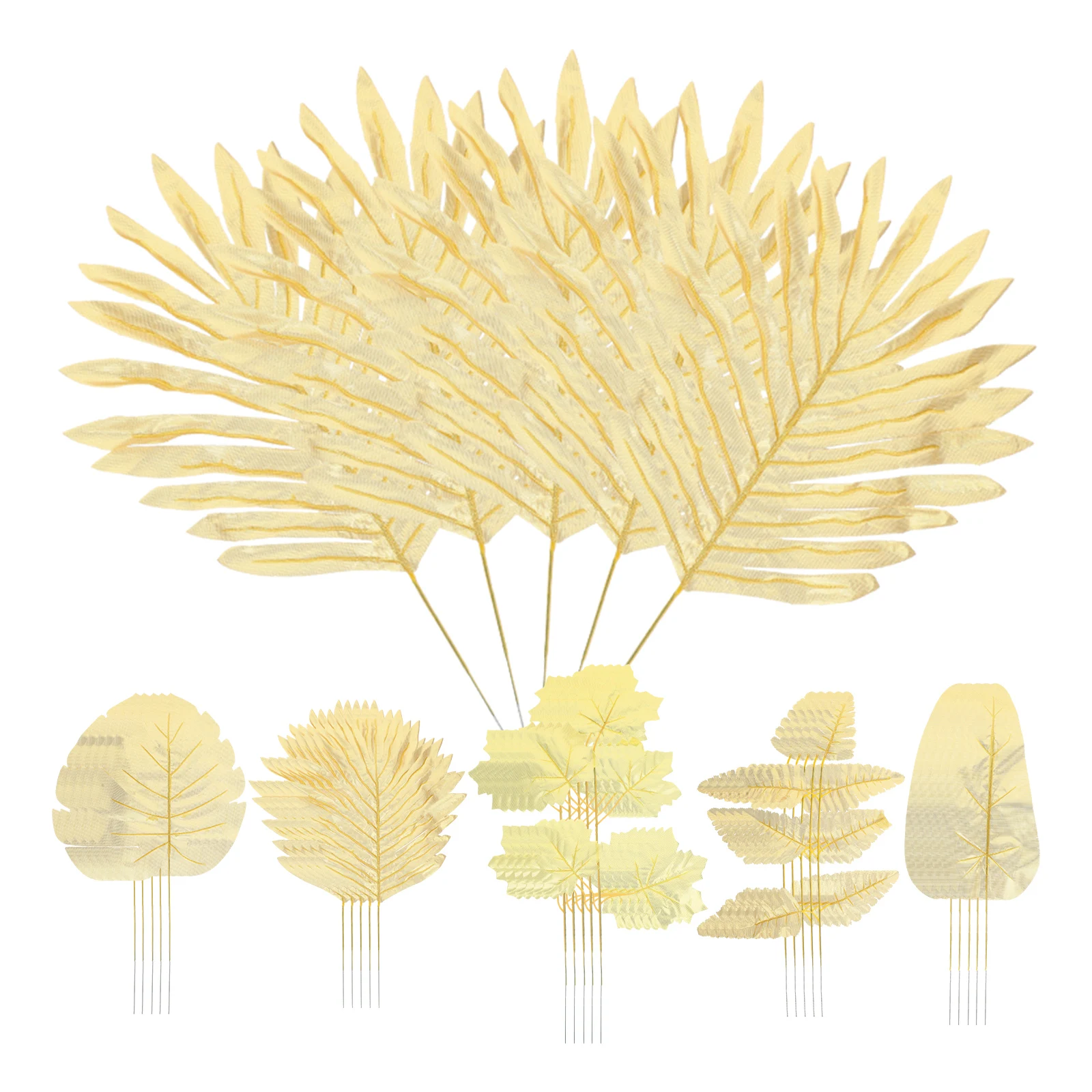 25 Pcs Artificial Leaves Gold Simulation Plant Wedding Home Decoration Fake Palm Leaf Arrangement Realistic Durability
25 Pcs Artificial Leaves Gold Simulation Plant Wedding Home Decoration Fake Palm Leaf Arrangement Realistic Durability