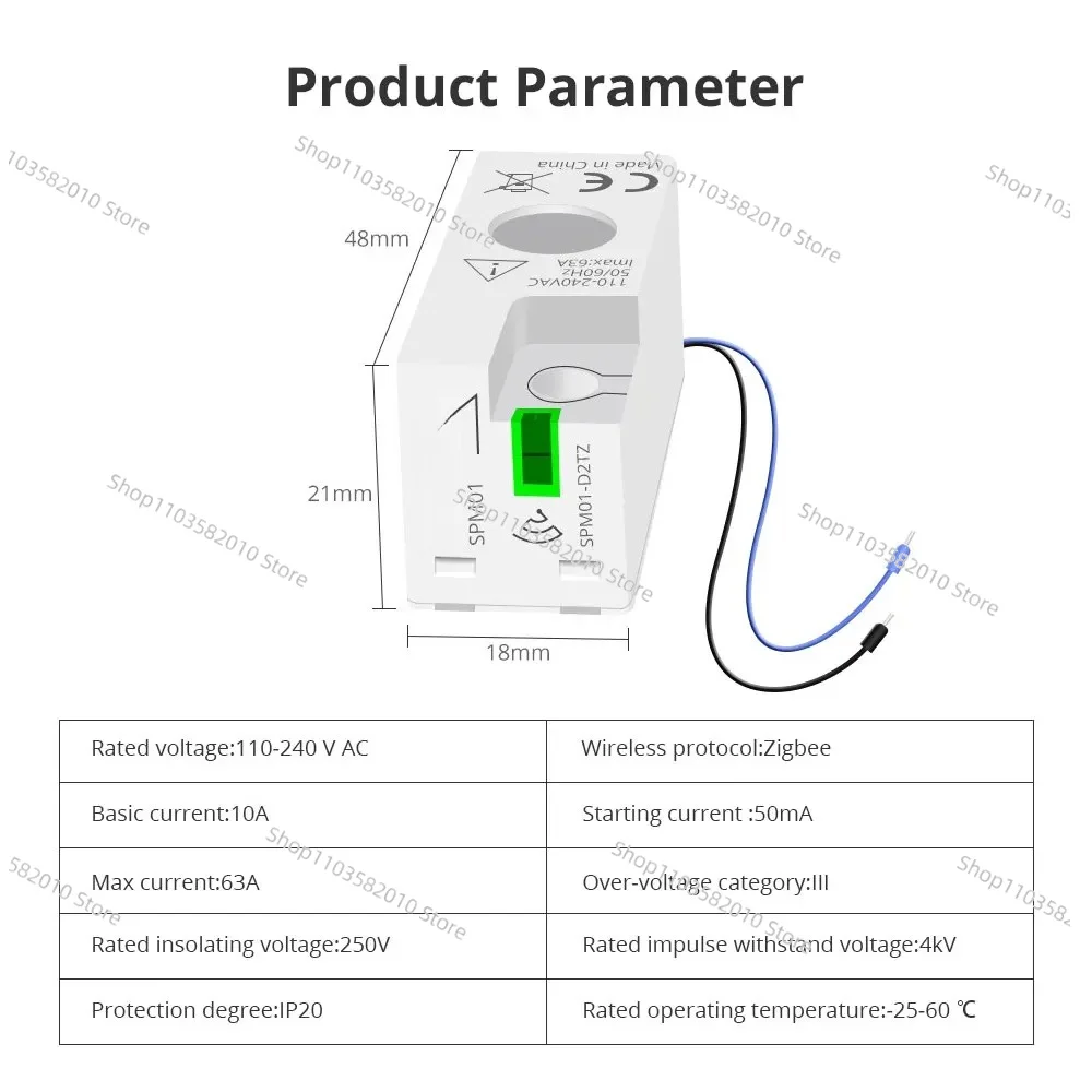 WiFi 63A MiNi Energy Meter Electricity Monitoring Sensor with Tuya 2mqtt Home Assistant Real-time Measurement
WiFi 63A MiNi Energy Meter Electricity Monitoring Sensor with Tuya 2mqtt Home Assistant Real-time Measurement