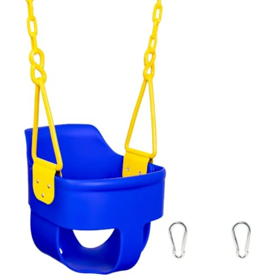 Toddler swing seat for outdoor playgrounds, high-density polyethylene, vibrant blue, premium high-back full bucket design with
Toddler swing seat for outdoor playgrounds, high-density polyethylene, vibrant blue, premium high-back full bucket design with