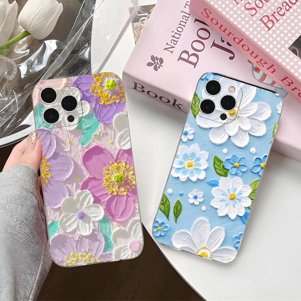 Чехол для телефона с цветком масляной живописи для iPhone 16, 15, 14, 13, 12, 11 X XR XS 8 6 Pro Max Plus, мини-прозрачный цветной защитный чехол, роскошный
Чехол для телефона с цветком масляной живописи для iPhone 16, 15, 14, 13, 12, 11 X XR XS 8 6 Pro Max Plus, мини-прозрачный цветной защитный чехол, роскошный