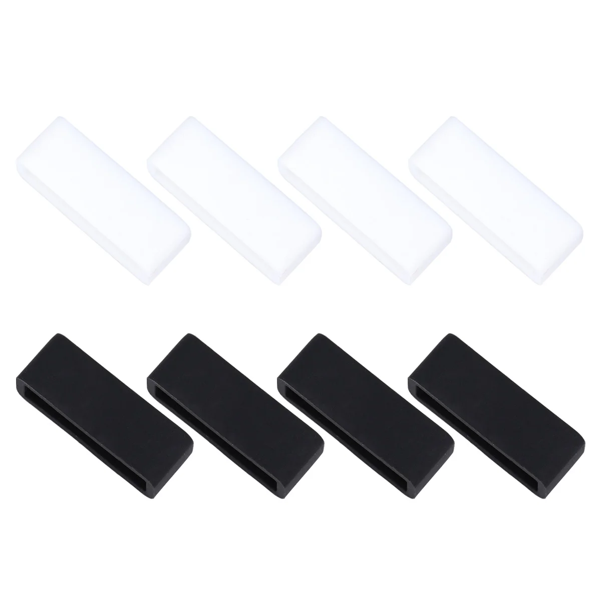 8Pcs Watch Accessories Silicone Ring Watch Strap Ring Watch Buckle Ring (24mm Black and 24mm White) Silicone Watch Clasp
8Pcs Watch Accessories Silicone Ring Watch Strap Ring Watch Buckle Ring (24mm Black and 24mm White) Silicone Watch Clasp