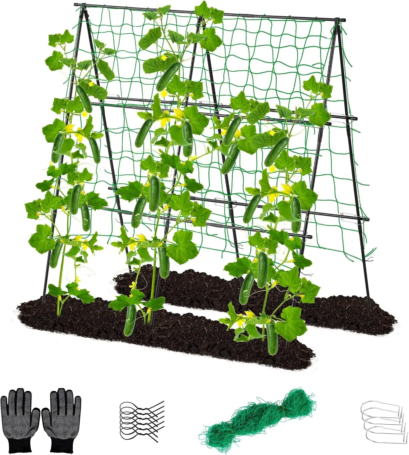 Cucumber Garden Trellis A Frame Trellis for Raised Bed, Plant Support for Flower Vine Grape Vegetable Fruit, Black
Cucumber Garden Trellis A Frame Trellis for Raised Bed, Plant Support for Flower Vine Grape Vegetable Fruit, Black
