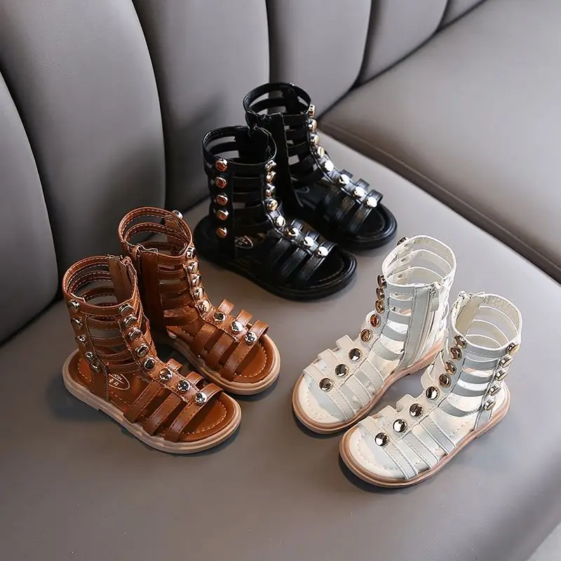 Girls Roman Sandals 2024 Summer New Children's Korean Version Hollow Fashion Little Girl Princess High-top Sandals
Girls Roman Sandals 2024 Summer New Children's Korean Version Hollow Fashion Little Girl Princess High-top Sandals
