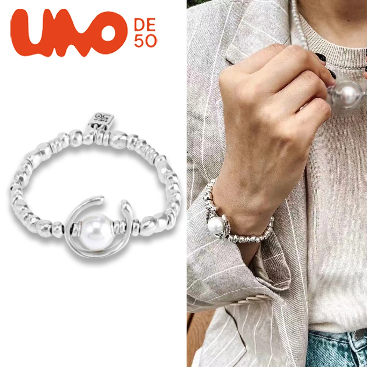 UNODE50 Bracelet Light luxury, niche, irregular pearl, Spanish fashion brand bracelet, high-end fashion
UNODE50 Bracelet Light luxury, niche, irregular pearl, Spanish fashion brand bracelet, high-end fashion